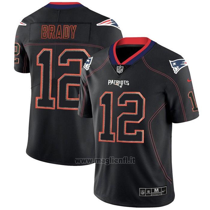 Maglia NFL Limited New England Patriots Brady Lights Out Nero